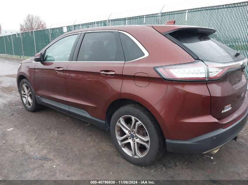 2016 Ford Edge Titanium VIN: 2FMPK4K87GBB05156 Lot: 40796930