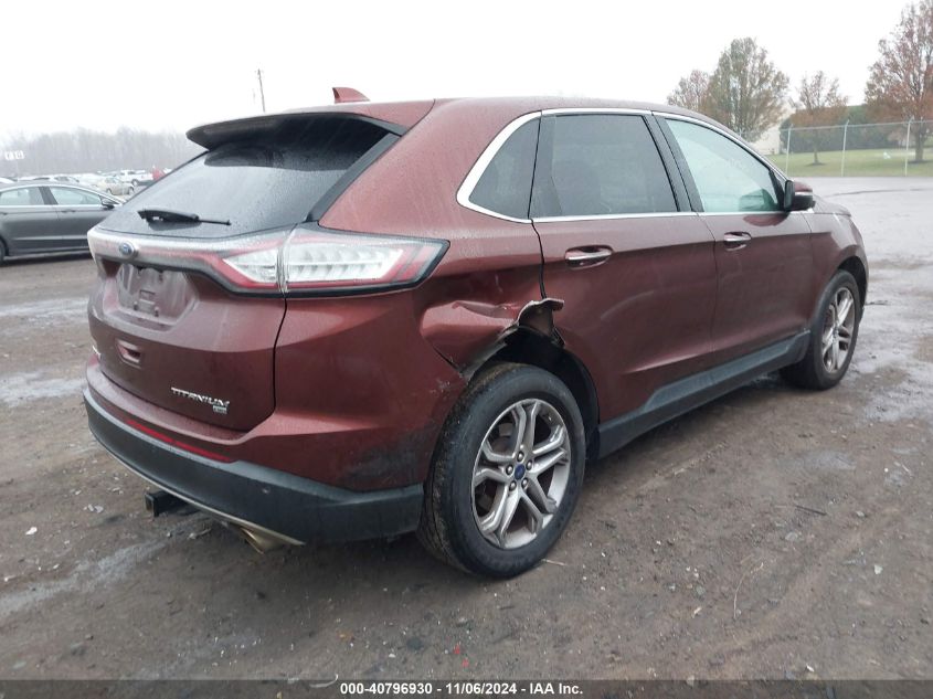 2016 Ford Edge Titanium VIN: 2FMPK4K87GBB05156 Lot: 40796930