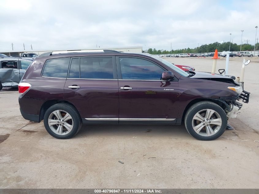 2013 Toyota Highlander Limited VIN: 5TDDK3EH9DS205394 Lot: 40796947