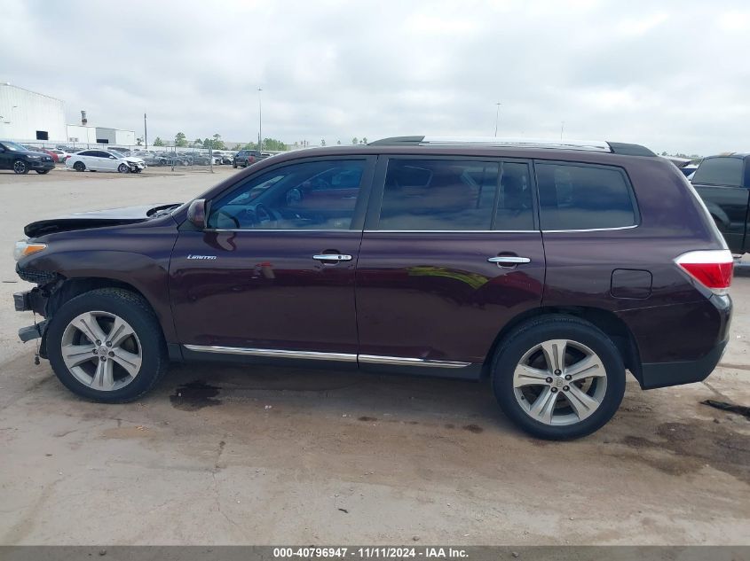 2013 Toyota Highlander Limited VIN: 5TDDK3EH9DS205394 Lot: 40796947