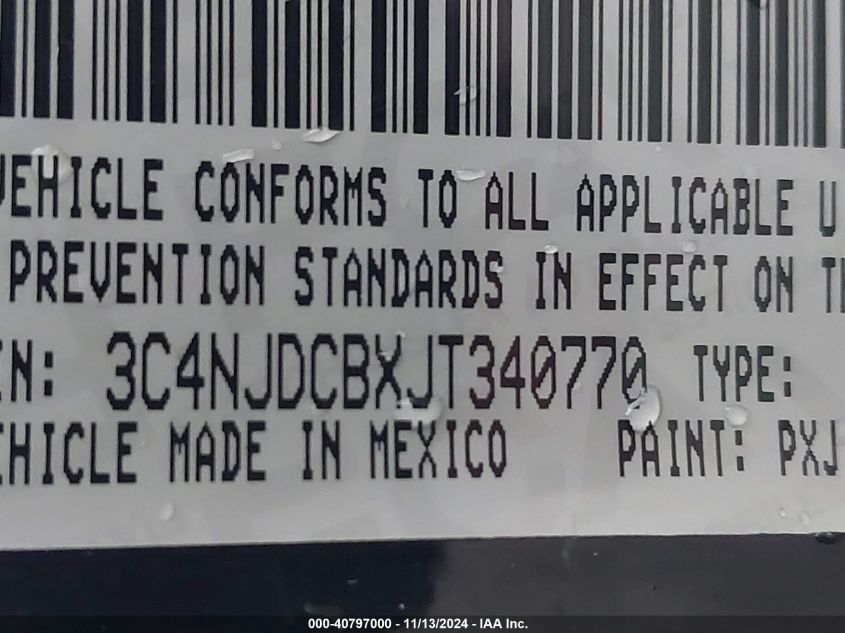 2018 JEEP COMPASS LIMITED 4X4 - 3C4NJDCBXJT340770