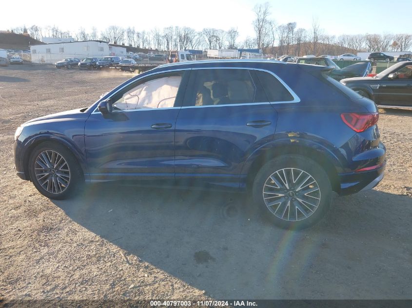 2022 Audi Q3 Premium 40 Tfsi Quattro Tiptronic VIN: WA1AUCF35N1133005 Lot: 40797003