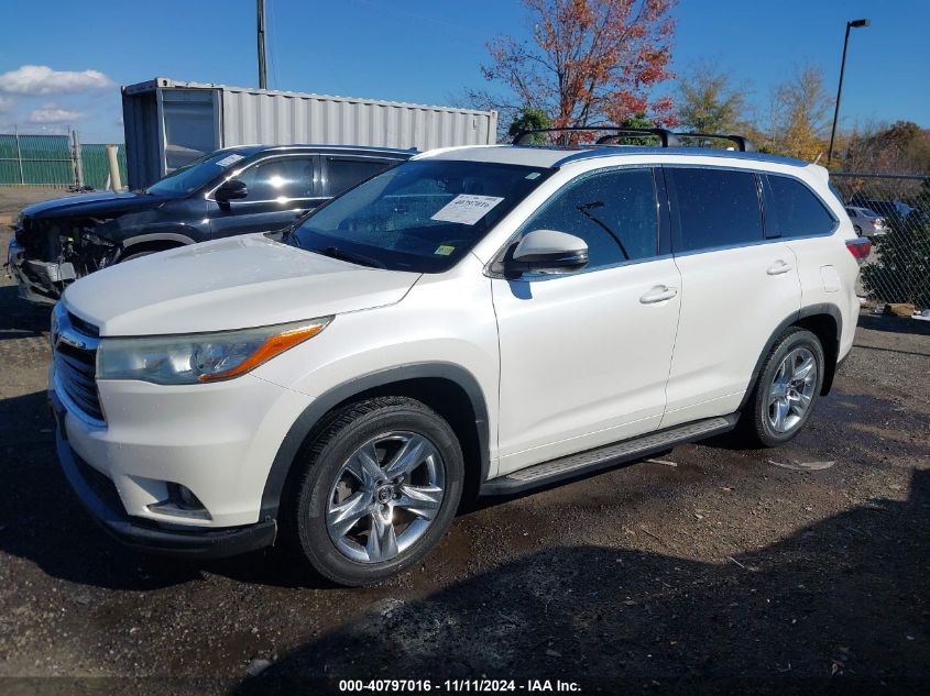 2016 Toyota Highlander Limited V6 VIN: 5TDDKRFH6GS234406 Lot: 40797016