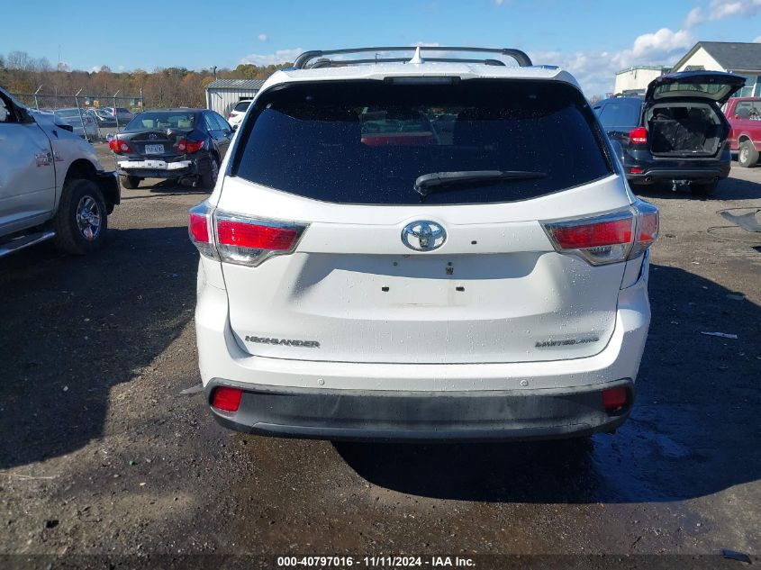 2016 TOYOTA HIGHLANDER LIMITED V6 - 5TDDKRFH6GS234406