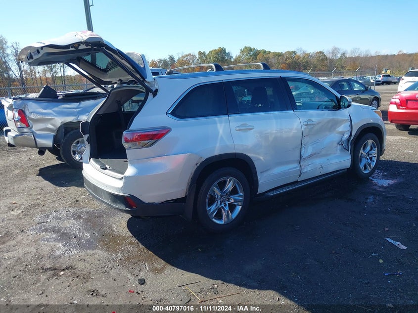 2016 TOYOTA HIGHLANDER LIMITED V6 - 5TDDKRFH6GS234406