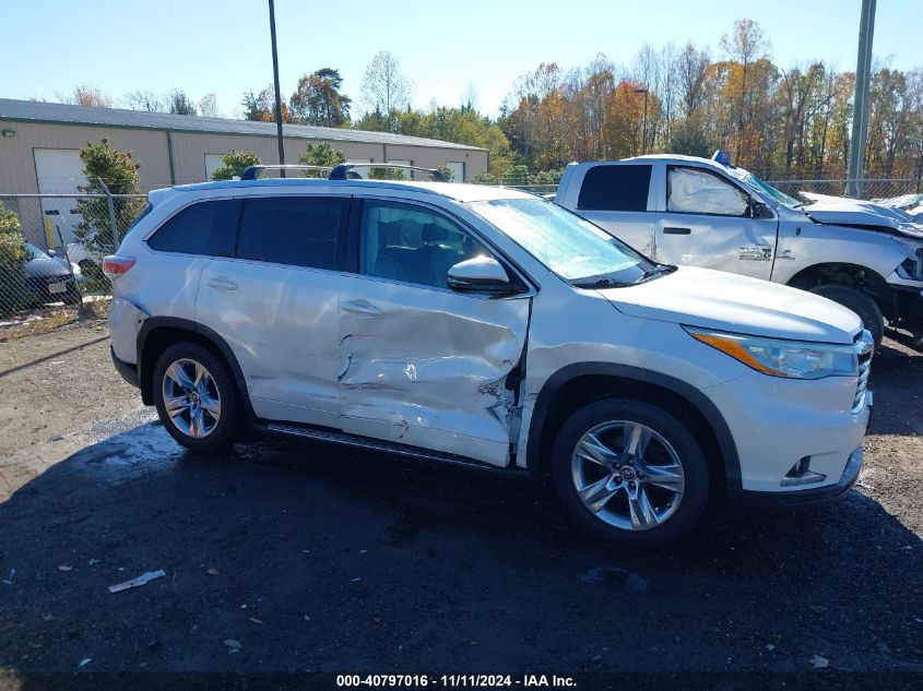 2016 Toyota Highlander Limited V6 VIN: 5TDDKRFH6GS234406 Lot: 40797016