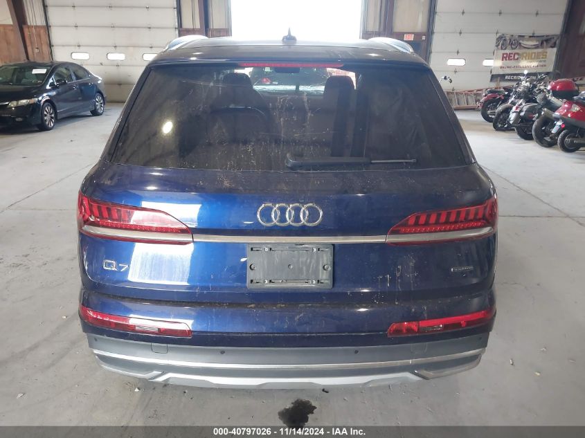 2022 Audi Q7 Premium 55 Tfsi Quattro Tiptronic VIN: WA1AXBF76ND016732 Lot: 40797026