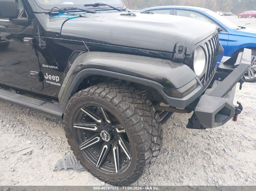 2019 Jeep Wrangler Unlimited Sahara 4X4 VIN: 1C4HJXEGXKW570375 Lot: 40797072