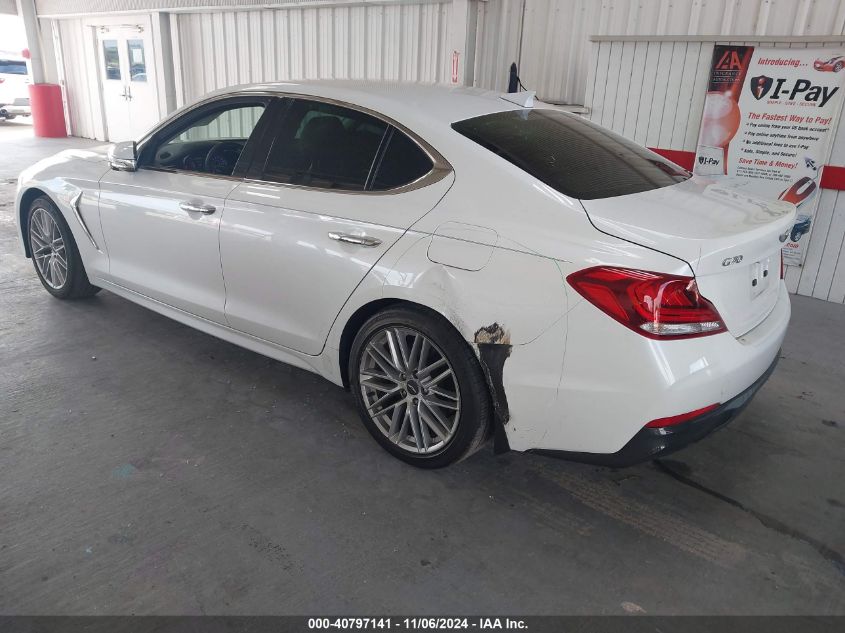 2020 Genesis G70 2.0T Rwd VIN: KMTG64LA2LU062524 Lot: 40797141