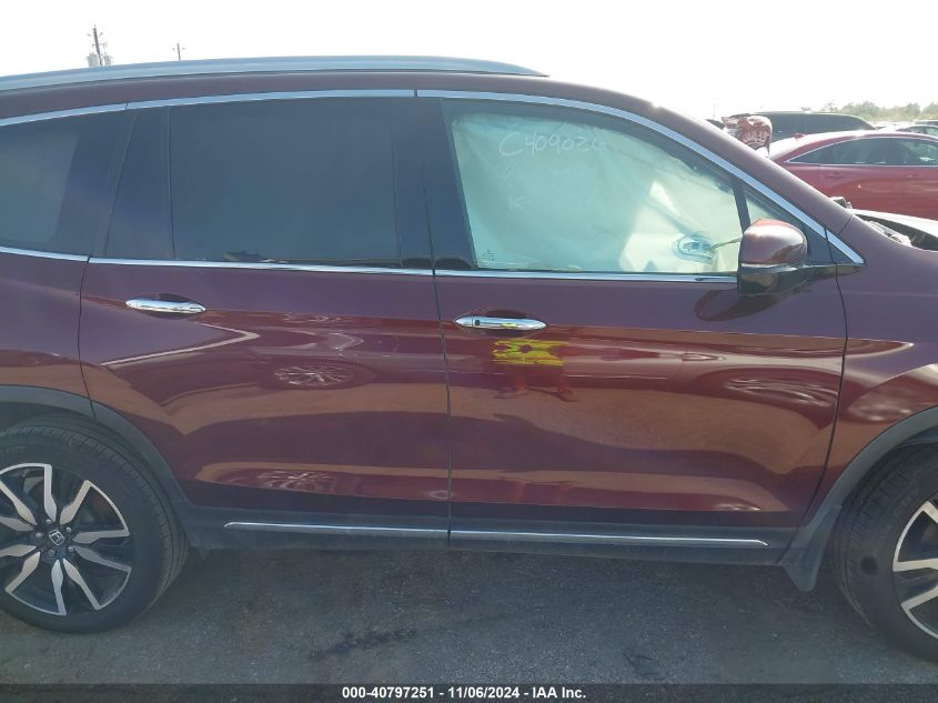 2019 Honda Pilot Touring VIN: 5FNYF5H62KB009696 Lot: 40797251