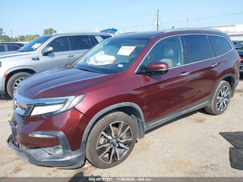 2019 Honda Pilot Touring VIN: 5FNYF5H62KB009696 Lot: 40797251