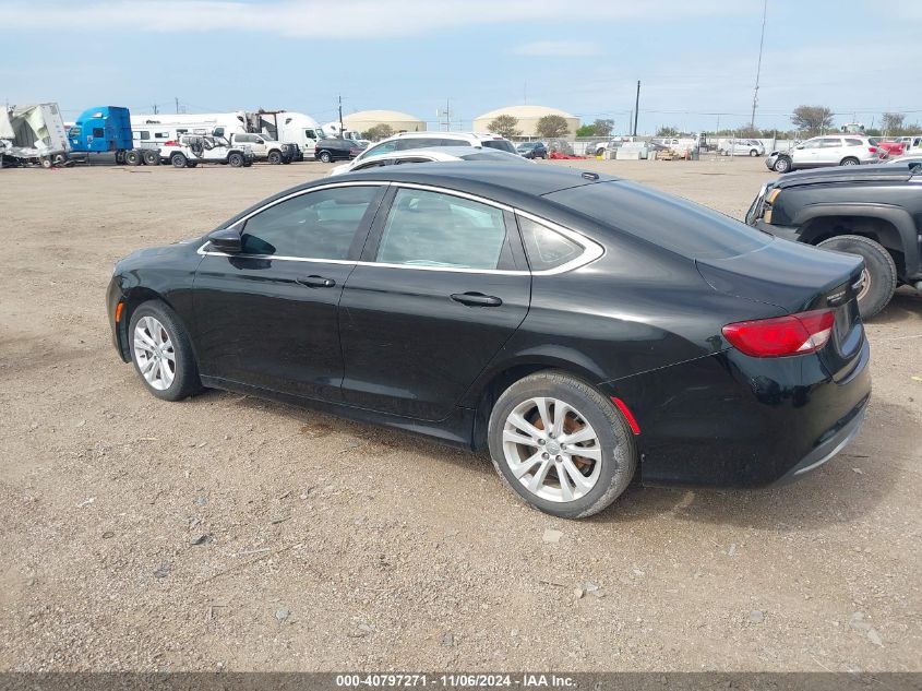 2015 Chrysler 200 Limited VIN: 1C3CCCAB6FN604254 Lot: 40797271