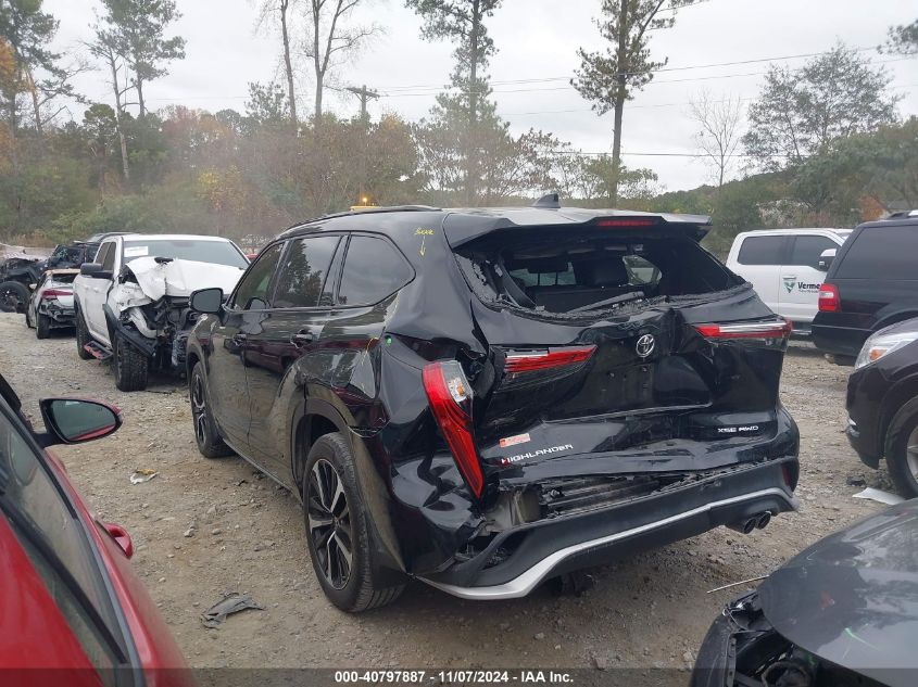 2022 Toyota Highlander Xse VIN: 5TDLZRBH0NS241605 Lot: 40797887