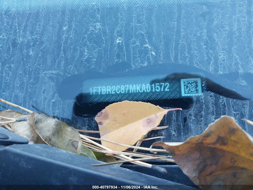 2021 Ford Transit-250 Cargo Van VIN: 1FTBR2C87MKA01572 Lot: 40797934