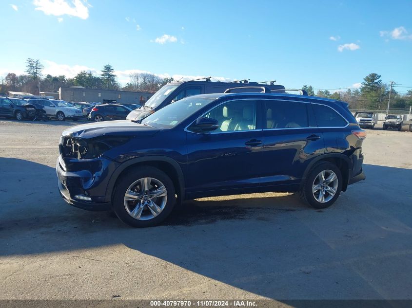 2016 Toyota Highlander Limited V6 VIN: 5TDDKRFH9GS301791 Lot: 40797970