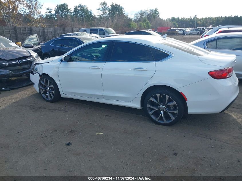 2015 Chrysler 200 C VIN: 1C3CCCEG6FN543607 Lot: 40798234