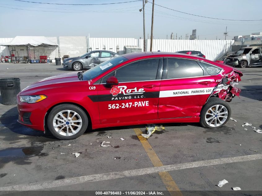 2020 Ford Fusion Se VIN: 3FA6P0HDXLR265452 Lot: 40798483