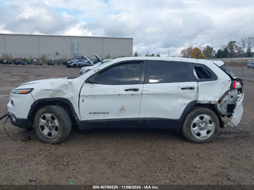 2016 Jeep Cherokee Sport VIN: 1C4PJLAB3GW171622 Lot: 40798529