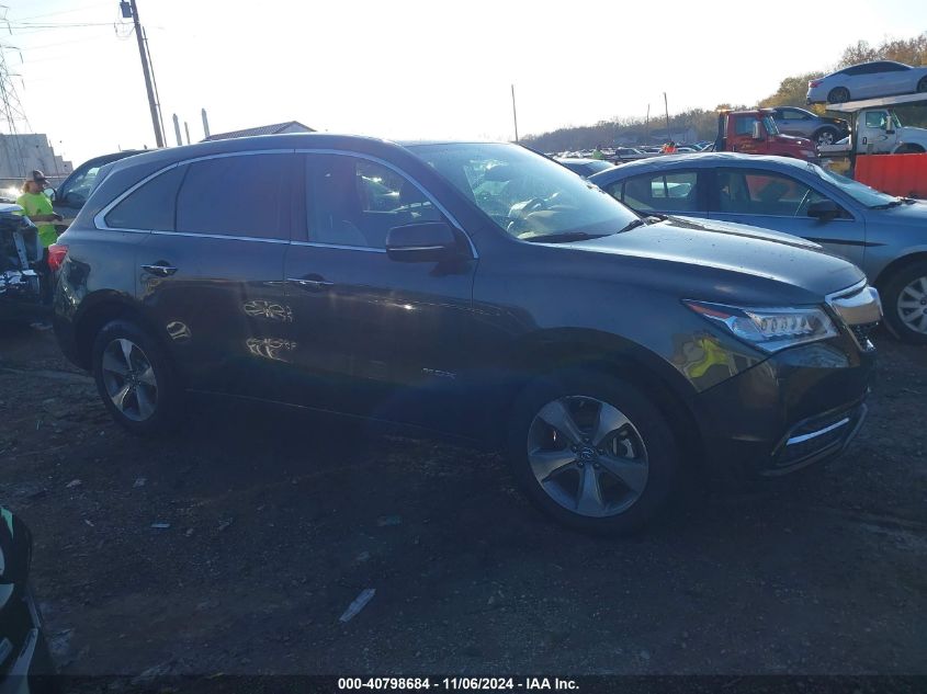 2015 Acura Mdx VIN: 5FRYD4H22FB013345 Lot: 40798684