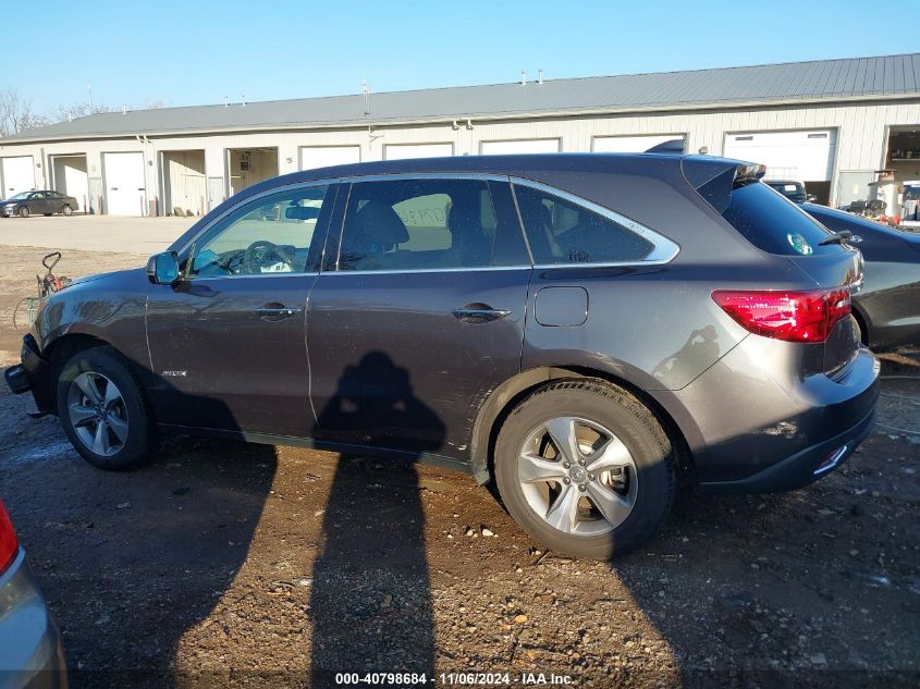 2015 Acura Mdx VIN: 5FRYD4H22FB013345 Lot: 40798684