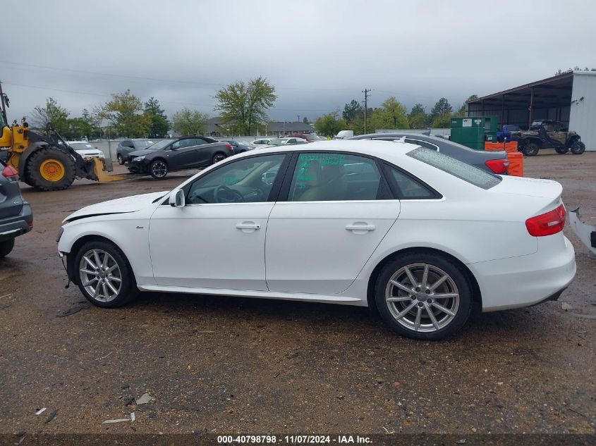 2014 Audi A4 2.0T Premium VIN: WAUFFAFL2EN003005 Lot: 40798798