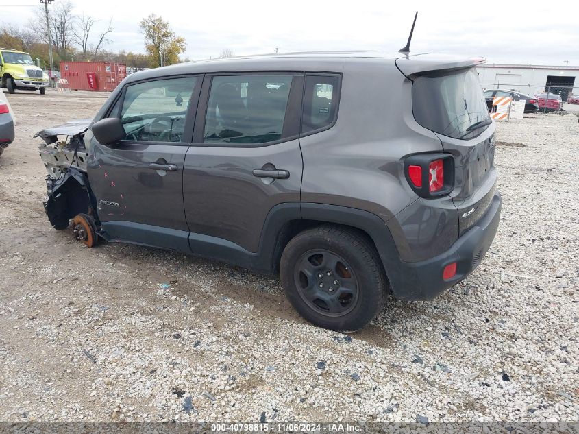 2017 Jeep Renegade Sport 4X4 VIN: ZACCJBAB8HPF57203 Lot: 40798815