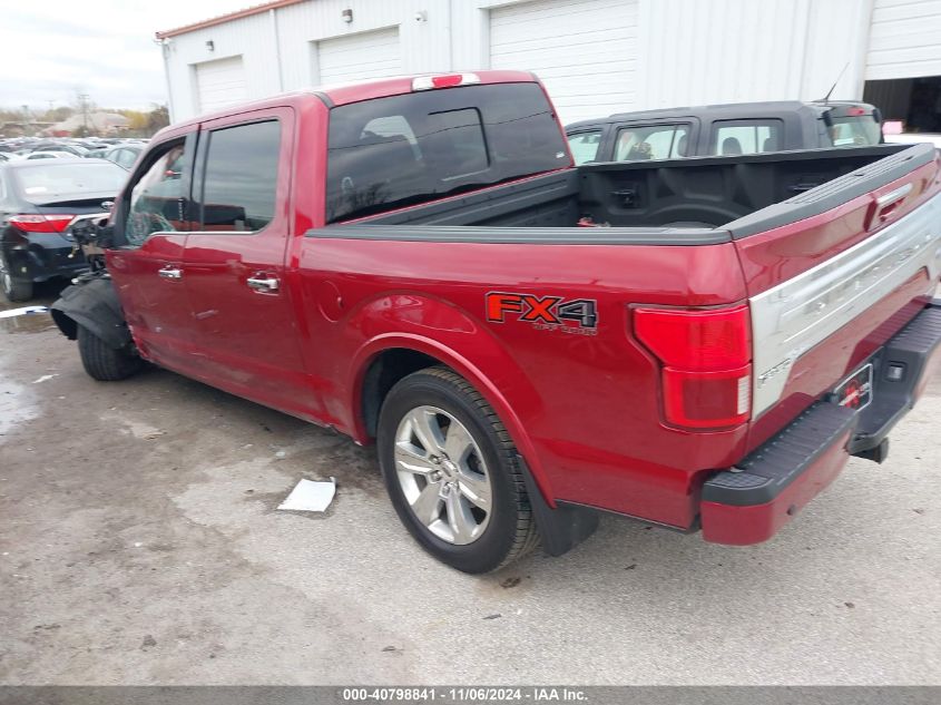 2018 Ford F-150 Platinum VIN: 1FTEW1EG4JFC11720 Lot: 40798841