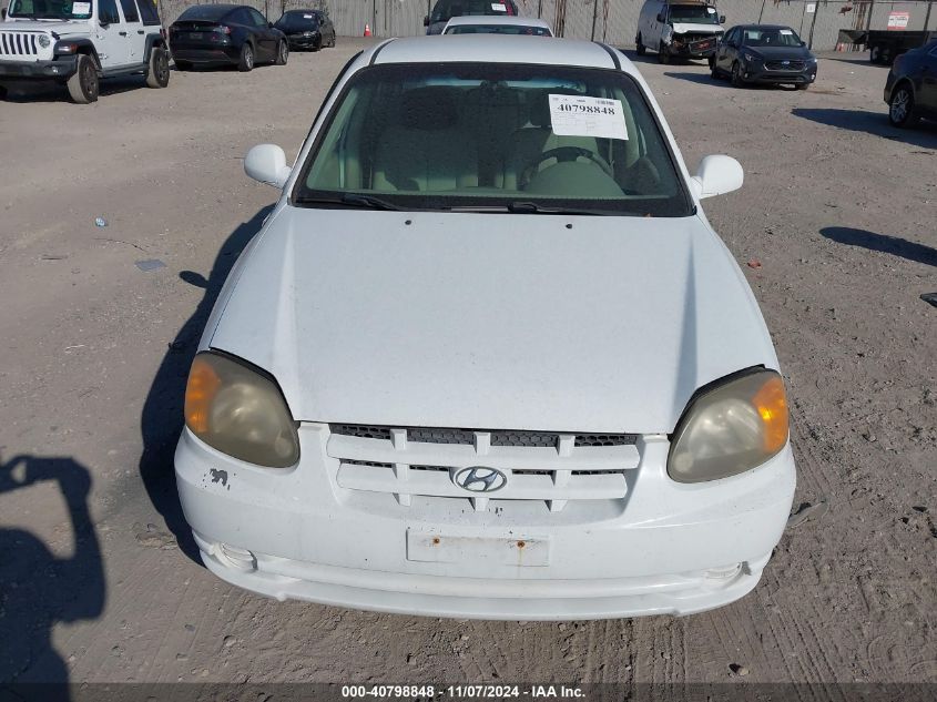 2005 Hyundai Accent Gls VIN: KMHCG45C45U583686 Lot: 40798848