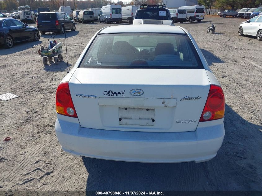 2005 Hyundai Accent Gls VIN: KMHCG45C45U583686 Lot: 40798848