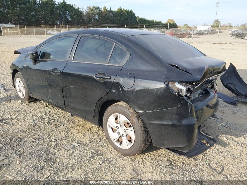 2015 Honda Civic Lx VIN: 19XFB2F52FE266221 Lot: 40798929