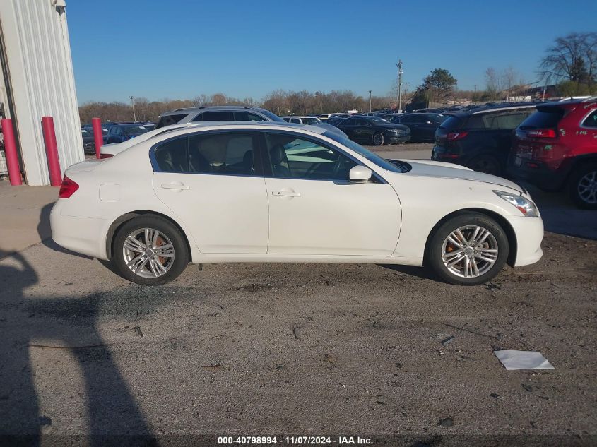 2013 Infiniti G37X VIN: JN1CV6AR6DM358588 Lot: 40798994