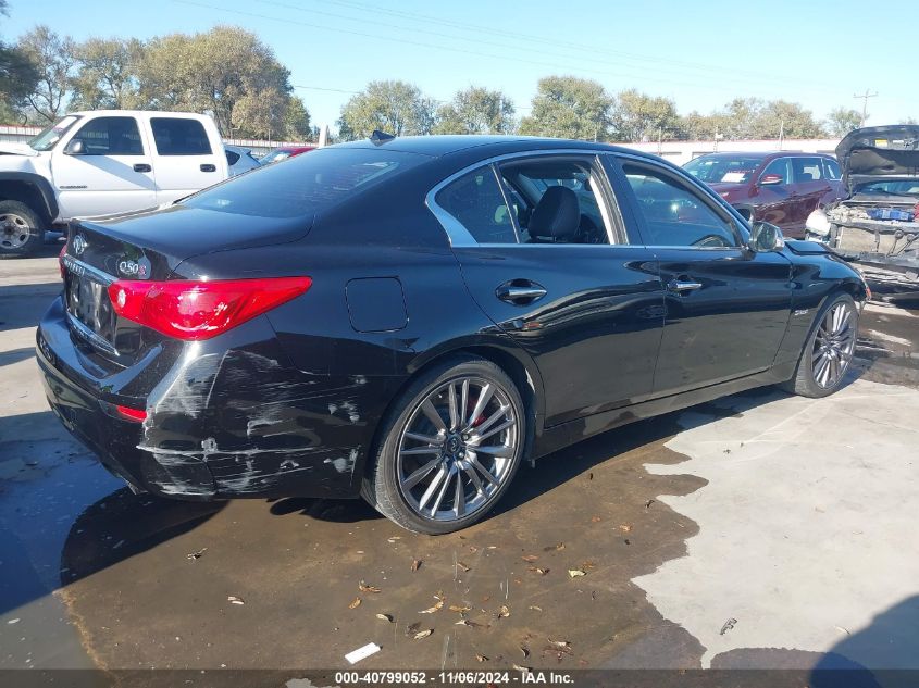 2017 Infiniti Q50 3.0T Red Sport 400 VIN: JN1FV7AP4HM851192 Lot: 40799052