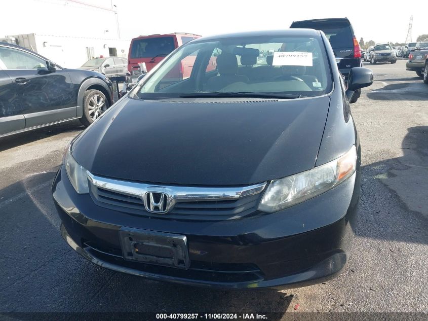 2012 Honda Civic Lx VIN: 19XFB2F59CE366537 Lot: 40799257