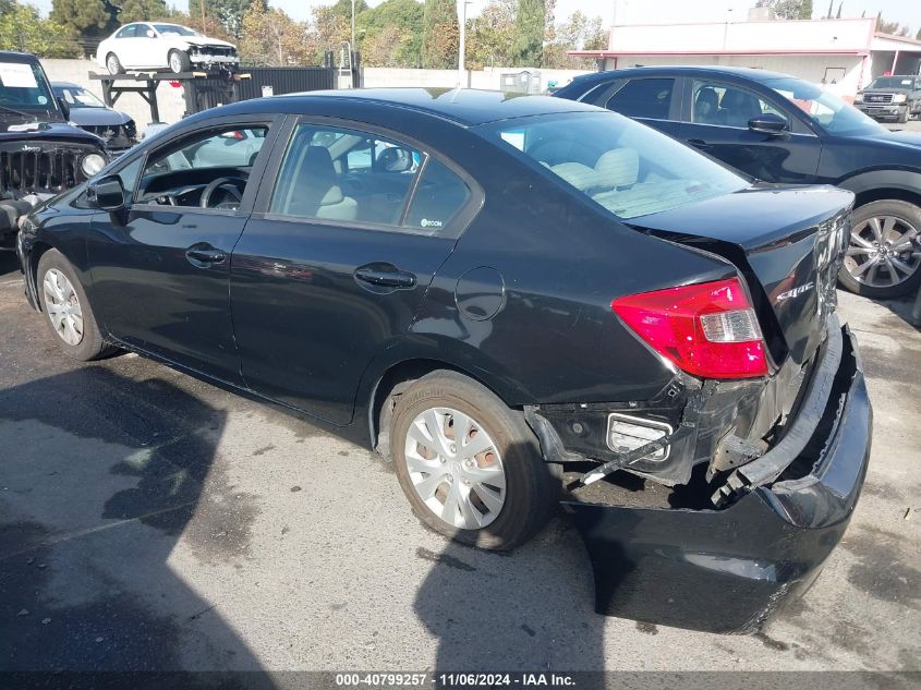 2012 Honda Civic Lx VIN: 19XFB2F59CE366537 Lot: 40799257