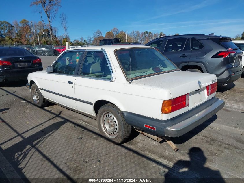 1987 BMW 325 E Automatic/Automatic VIN: WBAAB6406H1682204 Lot: 40799264