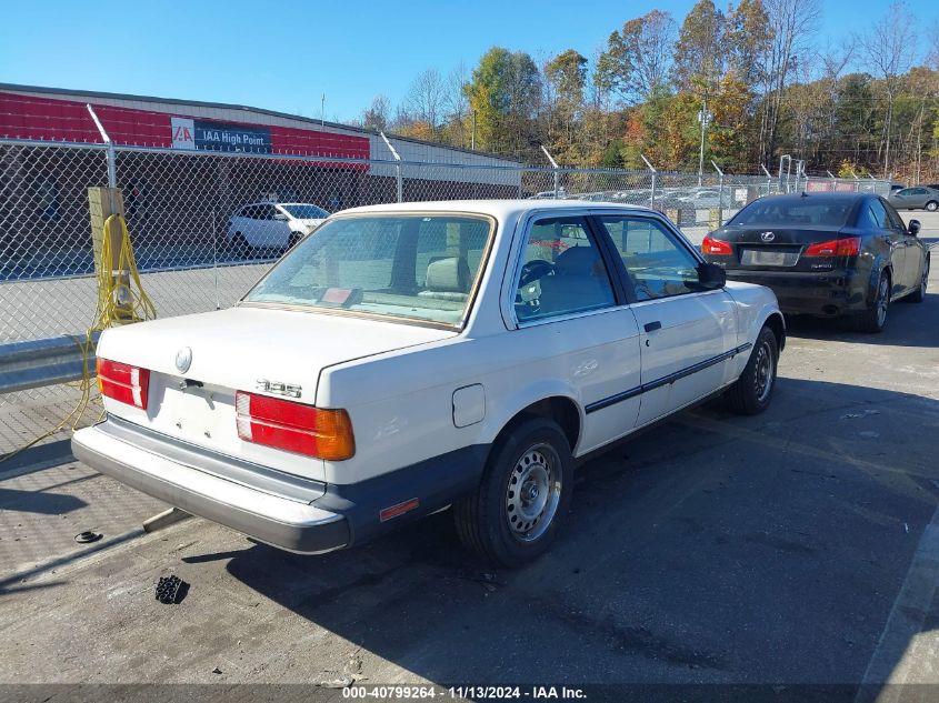 1987 BMW 325 E Automatic/Automatic VIN: WBAAB6406H1682204 Lot: 40799264