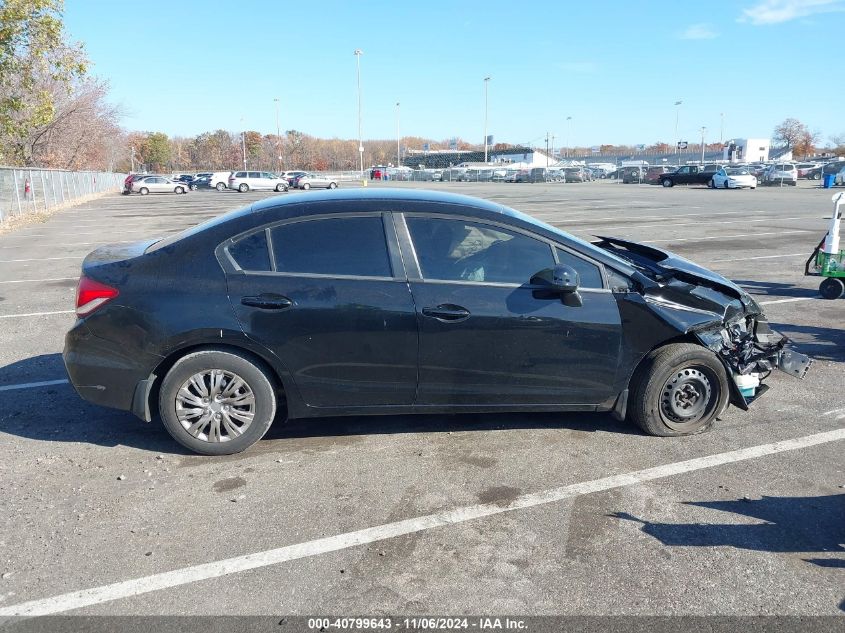 2013 Honda Civic Lx VIN: 19XFB2F57DE210823 Lot: 40799643