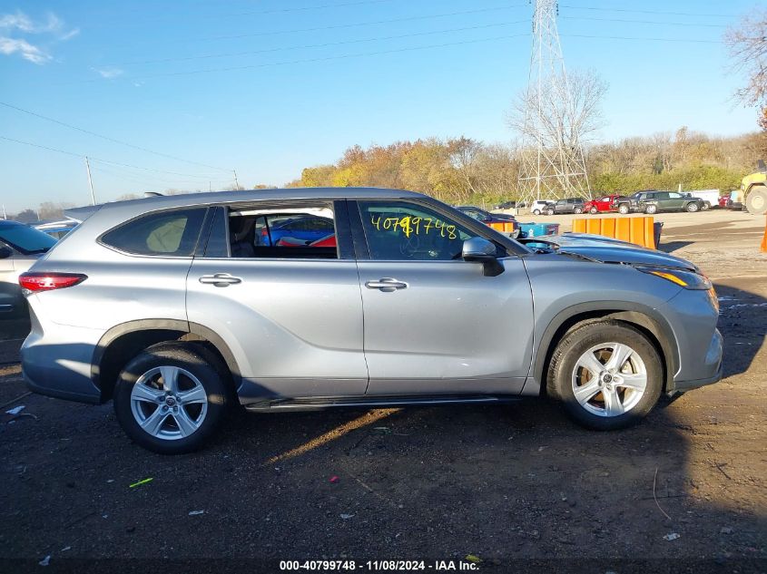 2022 Toyota Highlander Le VIN: 5TDZZRAH9NS137948 Lot: 40799748