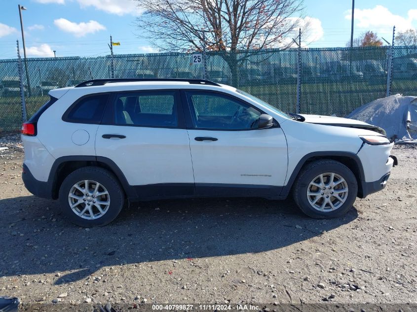 2016 Jeep Cherokee Sport VIN: 1C4PJMAB5GW112092 Lot: 40799827