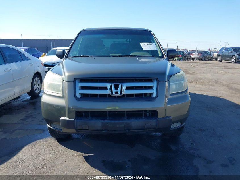 2006 Honda Pilot Lx VIN: 5FNYF28156B035346 Lot: 40799956