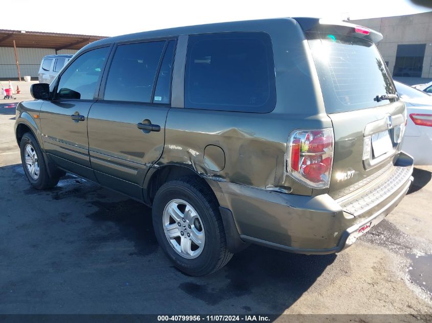 2006 Honda Pilot Lx VIN: 5FNYF28156B035346 Lot: 40799956