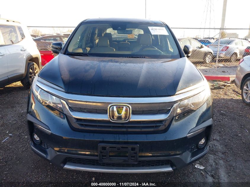 2019 Honda Pilot Ex-L VIN: 5FNYF6H54KB086017 Lot: 40800000