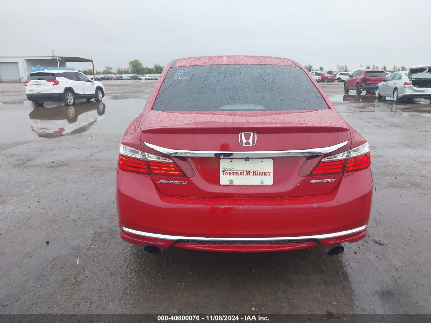 2016 Honda Accord Sport VIN: 1HGCR2F53GA137098 Lot: 40800076