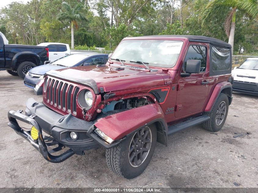 2021 Jeep Wrangler 80Th Anniversary 4X4 VIN: 1C4GJXAN3MW744578 Lot: 40800081