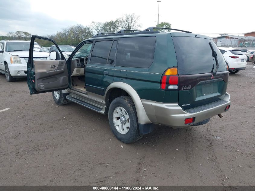 2000 Mitsubishi Montero Sport Ls/Xls VIN: JA4MT31H1YP057500 Lot: 40800144