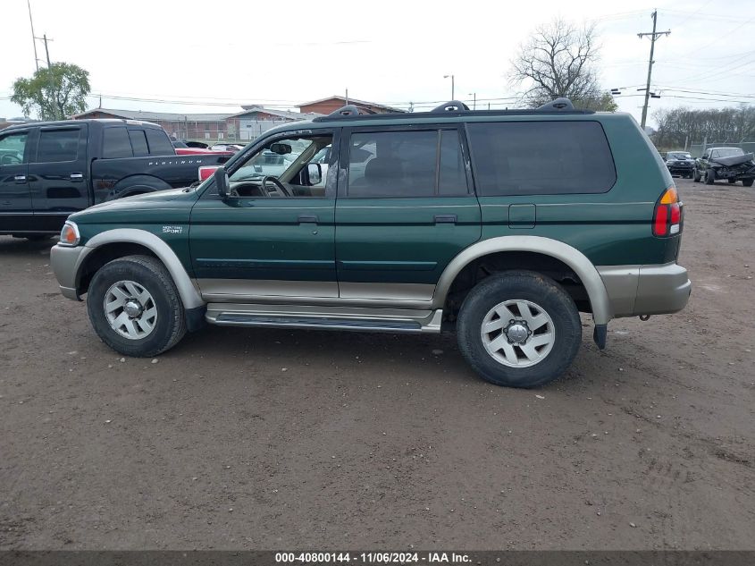 2000 Mitsubishi Montero Sport Ls/Xls VIN: JA4MT31H1YP057500 Lot: 40800144