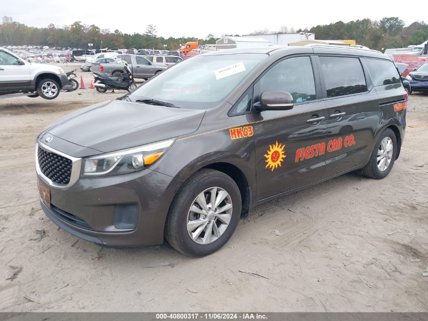 2016 Kia Sedona Lx VIN: KNDMB5C17G6126019 Lot: 40800317