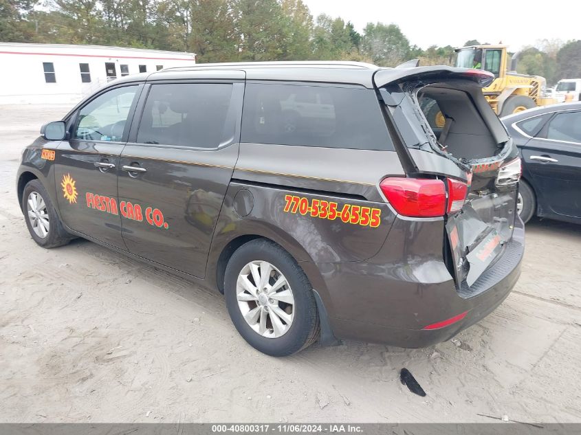 2016 Kia Sedona Lx VIN: KNDMB5C17G6126019 Lot: 40800317