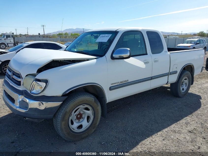 2002 Toyota Tundra Sr5 VIN: 5TBRN34102S299611 Lot: 40800360