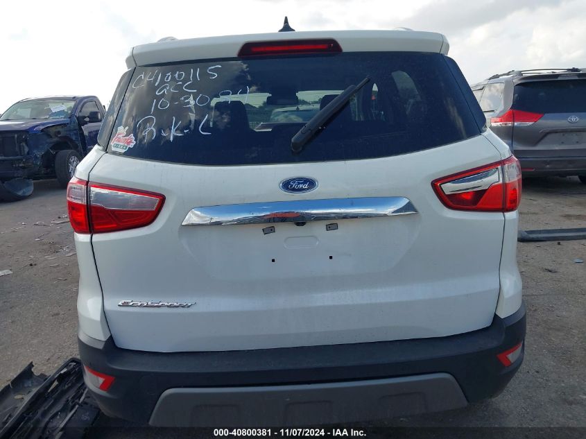 2021 Ford Ecosport Titanium VIN: MAJ6S3KL2MC425419 Lot: 40800381